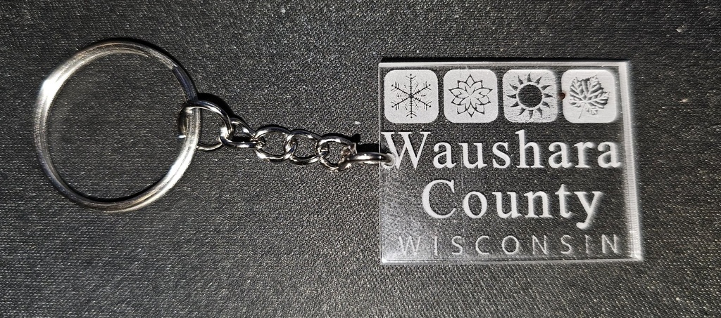 Waushara County Wisconsin Souvenir Keychain (Standard)